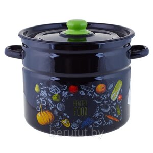 Кастрюля эмалированная сталь 9 л Appetite Healthy food