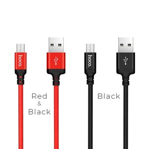 USB дата-кабель Hoco X14 Micro USB Times Speed 1m Black or Red