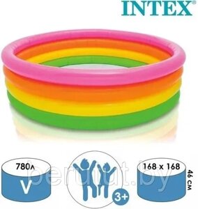 Бассейн надувной INTEX "Радуга" детский 168х46 см