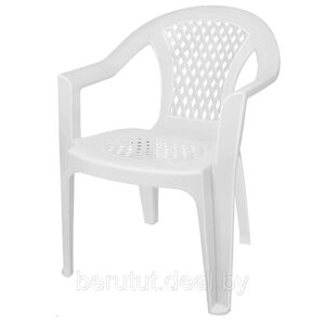 Кресло пластиковое садовое Белое ЭльфПласт