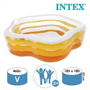 56495NP Бассейн детский надувной Intex Звезда 185x180х53 см
