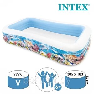 Бассейн надувной INTEX "Тропический риф" детский 305х183х56 см