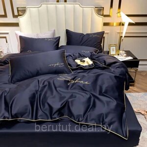 Комплект постельного белья 2-x спальный MENCY ЖАТКА Синий