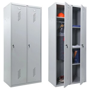 Шкаф металлический / Шкаф для раздевалок ПРАКТИК LS-21-80U для одежды