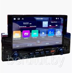 Магнитола в машину Android 1 din с экраном Pioneer 6611 2/32 Гб