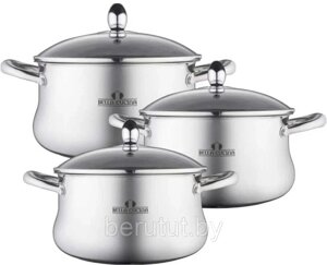 Набор кастрюль BELLA CUCINA BC-2143 (3.6л/4.4л/5.6л)