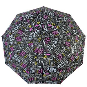 Зонт женский складной полуавтомат Diniya umbrellas "New York" (9 спиц усиленных)