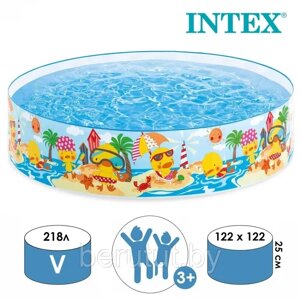 Бассейн детский складной INTEX 58477NP Утёнок 122х25см