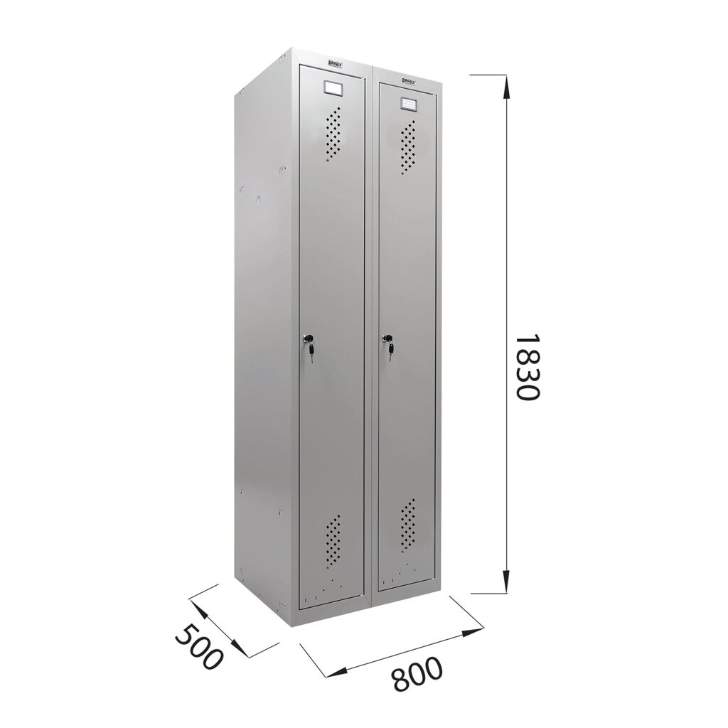 Шкаф металлический / Шкаф для раздевалок ПРАКТИК LS-21-80 для одежды от компании MyMarket - фото 1