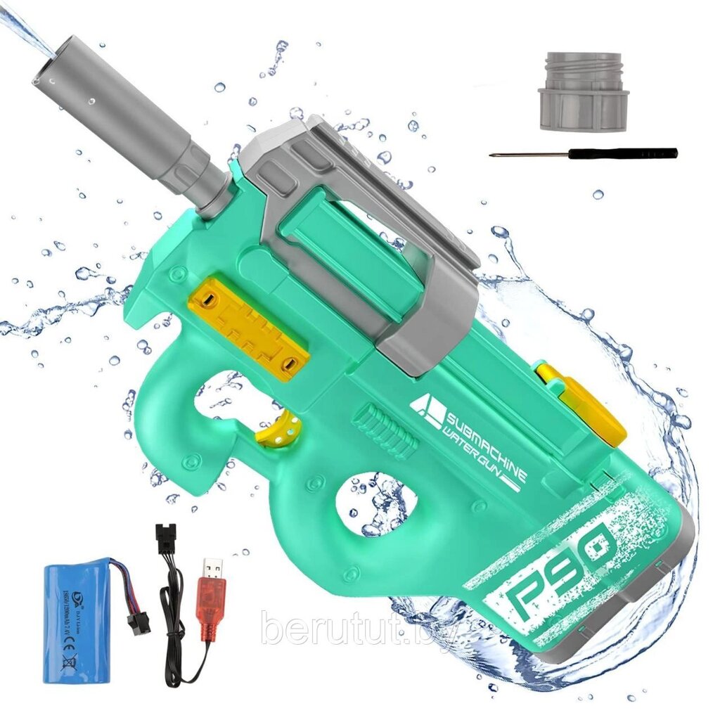 Водный пистолет бластер электрический Electric Water Gun P90 от компании MyMarket - фото 1