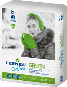 Безопасный противогололёдный реагент ICECARE GREEN, 25кг