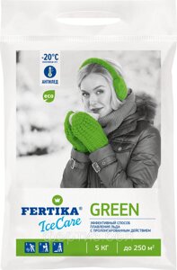 Безопасный противогололёдный реагент ICECARE GREEN, 5кг