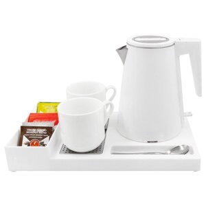 Набор для кофе и чая, поднос+чайник 800мл White, арт. 1208