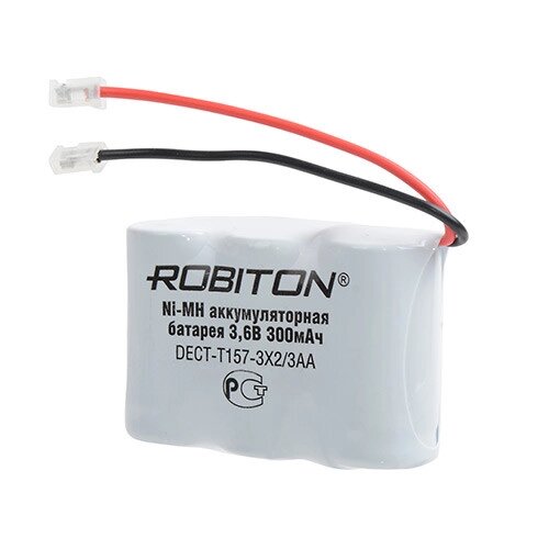 Аккумулятор к радио телефону NI-MH Robiton DECT-T157-3X2/3AA 300 mAh от компании Магазин Дэмакс - фото 1