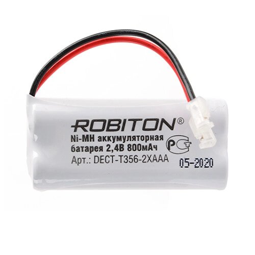 Аккумулятор к радио телефону NI-MH Robiton DECT-T356-2XAAA 800 mAh от компании Магазин Дэмакс - фото 1