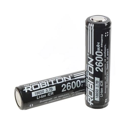 Аккумулятор Li-ion 18650 3.7V 2600mAh (c защитой) на базе HYB Robiton от компании Магазин Дэмакс - фото 1