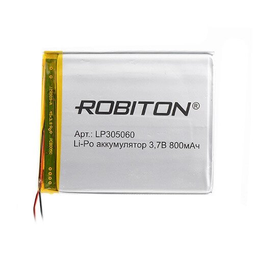 Аккумулятор Li-Po LP305060 3.7V 800 mAh Robiton от компании Магазин Дэмакс - фото 1