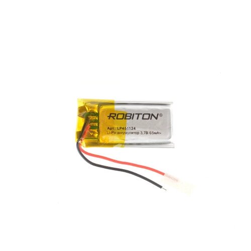 Аккумулятор Li-Po LP451124 3.7V 65 mAh Robiton от компании Магазин Дэмакс - фото 1