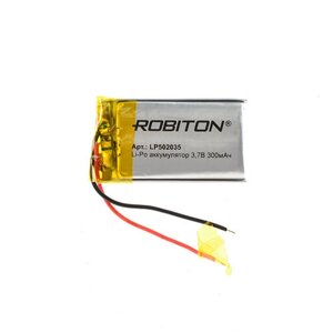 Аккумулятор Li-Po LP502035 3.7V 300 mAh Robiton