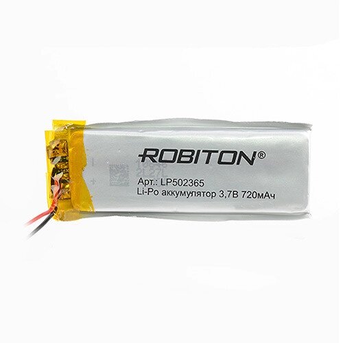 Аккумулятор Li-Po LP502365 3.7V 720 mAh Robiton от компании Магазин Дэмакс - фото 1