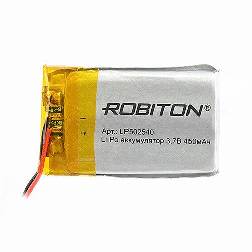 Аккумулятор Li-Po LP502540 3.7V 450 mAh Robiton от компании Магазин Дэмакс - фото 1