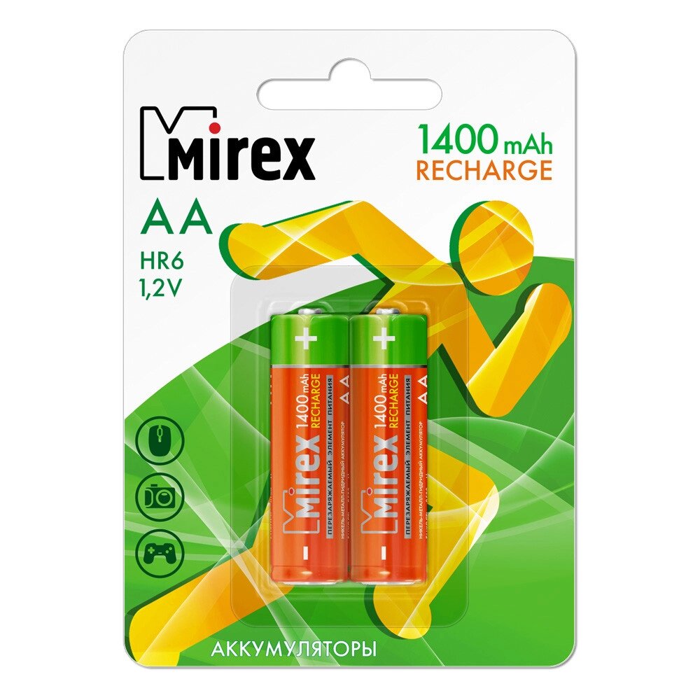 Аккумулятор NI-MH AA 1400mAh Mirex 2BL от компании Магазин Дэмакс - фото 1