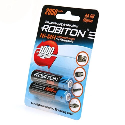 Аккумулятор NI-MH AA 2850mAh Robiton 2BL от компании Магазин Дэмакс - фото 1