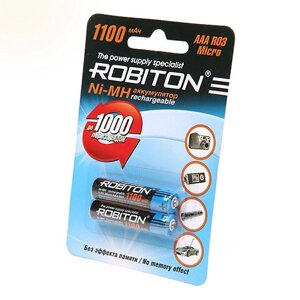 Аккумулятор NI-MH AAA 1100mah robiton 2BL