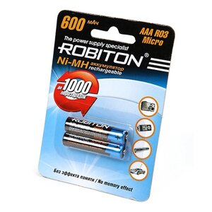 Аккумулятор NI-MH AAA 600mah robiton BL2