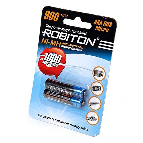 Аккумулятор NI-MH AAA 900mAh Robiton BL2 от компании Магазин Дэмакс - фото 1