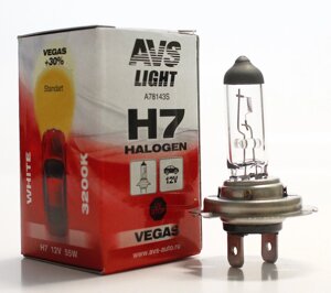 Автомобильная галогенная лампа AVS Vegas H7.12V. 55W