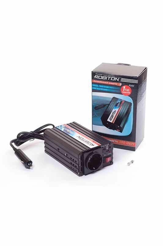 Автомобильный инвертор ROBITON 12V-220V R200 150W с USB выходом от компании Магазин Дэмакс - фото 1