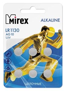 Батарейка AG10 (LR1130) mirex BL