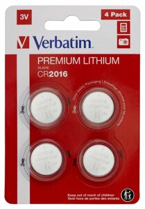 Батарейка CR2016 Verbatim 4BL