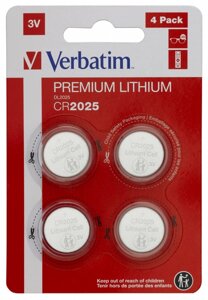 Батарейка CR2025 Verbatim 4BL