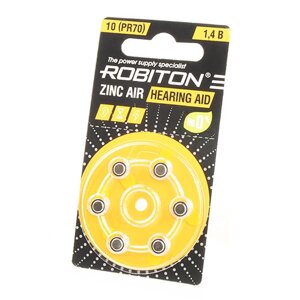 Батарейка в слуховой аппарат ZA10 ROBITON 6BL