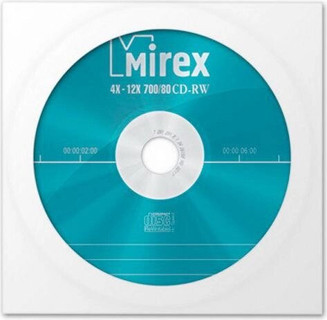 Диск CD-RW 700MB 12x в конверте Mirex UL121002A8C от компании Магазин Дэмакс - фото 1