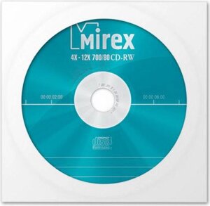Диск CD-RW 700MB 12x в конверте mirex UL121002A8c
