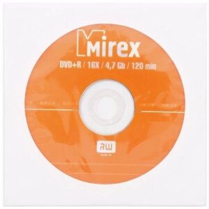Диск DVD+R 4,7GB 16x Mirex в конверте