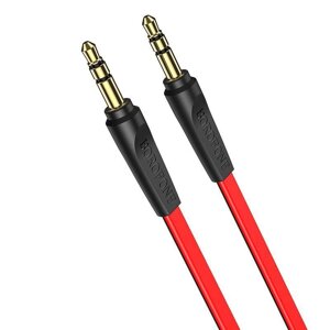 Кабель AUX borofone BL6 jack (M) - jack (M) 3.5mm (2.0 м) красный