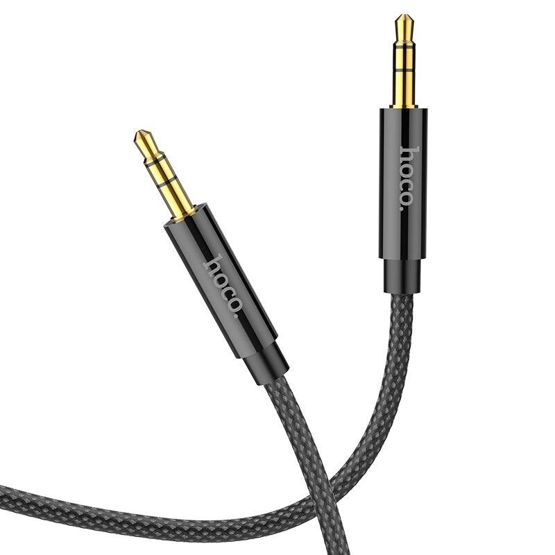 Кабель AUX Hoco UPA19 jack (M) - jack (M) 3.5mm (2.0 м) нейлон черный от компании Магазин Дэмакс - фото 1