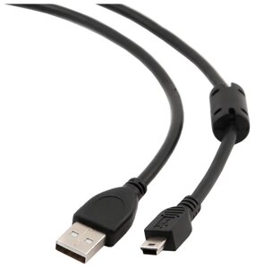 Кабель Mini USB Cablexpert 1.8м, экран, феррит. кольцо CCF-USB2-AM5P-6