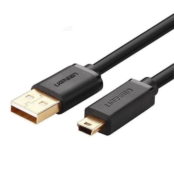 Кабель Mini USB UGREEN US132 USB 2.0, 1.5м черный 10385 от компании Магазин Дэмакс - фото 1