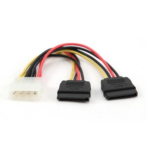 Кабель силовой SATA (1 molex - 2 SATA) cablexpert CC-SATA-PSY