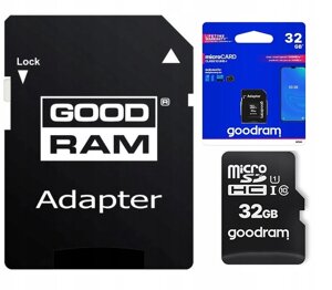 Карта памяти microsdhc 32GB class 10 UHS-I (с адаптером) goodram