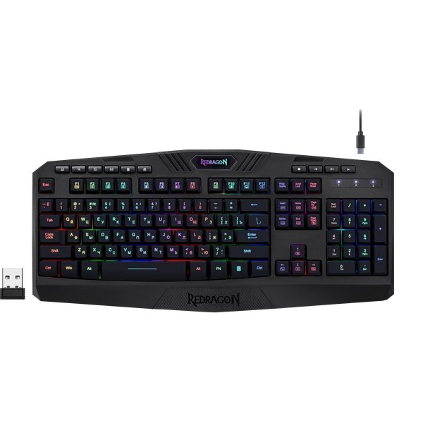 Клавиатура беспроводная игровая Redragon Harpe Wireless 2.4G RGB подсветка 78121 от компании Магазин Дэмакс - фото 1