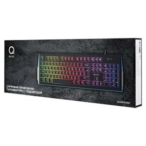 Клавиатура проводная игровая QUB GAMING QGKBWD001, RGB подсветка