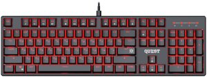 Клавиатура проводная механическая DEFENDER Quest GK-596 RU черная, 16 цветов подсветки, 104 клавиш,