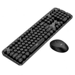 Комплект беспроводной клавиатура + мышь Hoco DI25 черный