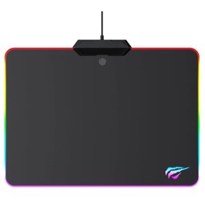 Коврик для мыши Игровой Havit MP909, RGB подсветка, пластик, Черный